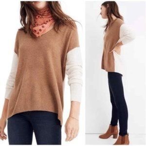 Madewell beige tan wool long sleeve sweater top women’s small